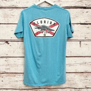 RIP CURL The Swamp Florida Alligator Graphic Shirt Turquoise Mens Size M